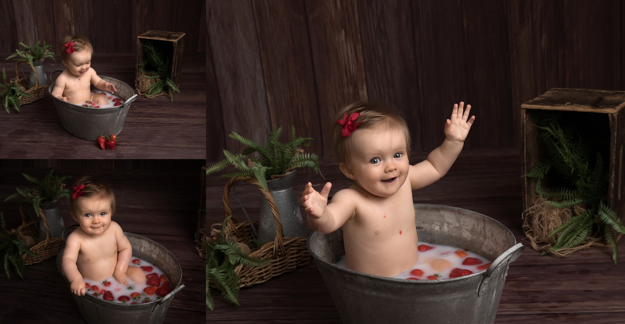 baby in Strawberry bath
